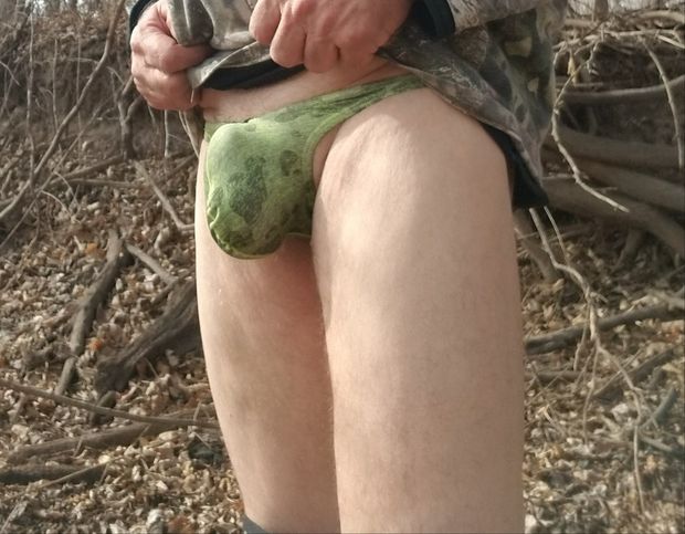 Hiking in panties