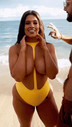 ashley graham yellow bikini