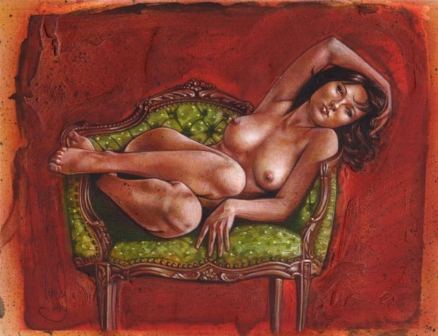 Original nude art by Jeff Lafferty