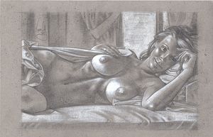 Reclining nude art by Jeff Lafferty