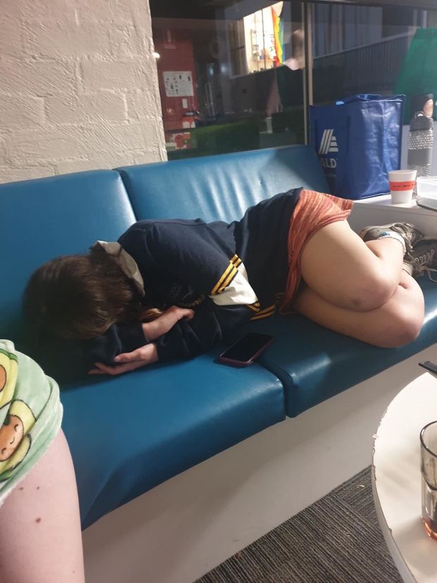 Teen sleeping