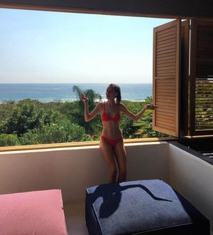 Michelle Mylett Orange Bikini