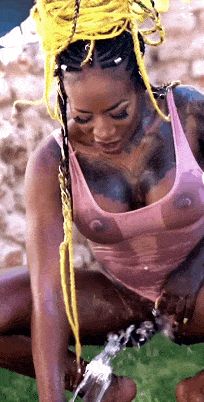 Hot and wet ebony milf