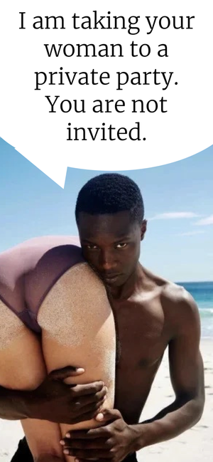 My wife was topples sunbathing when a local invited her to a party.