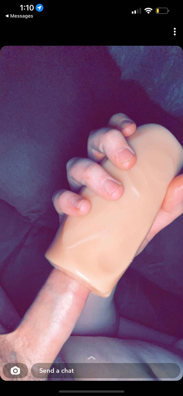 I love the way he fucks his tight little pocket pussy with his thick hard cock