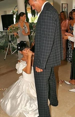 Bride receives her guest