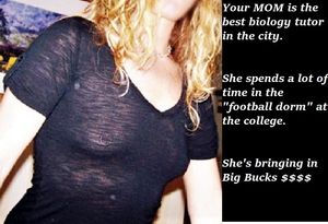 Mom helps pay the bills