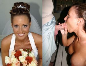 Bride receives a gift from the guest