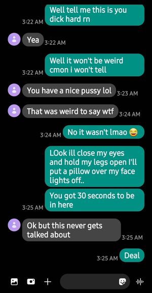 Texting my brother to fuck me