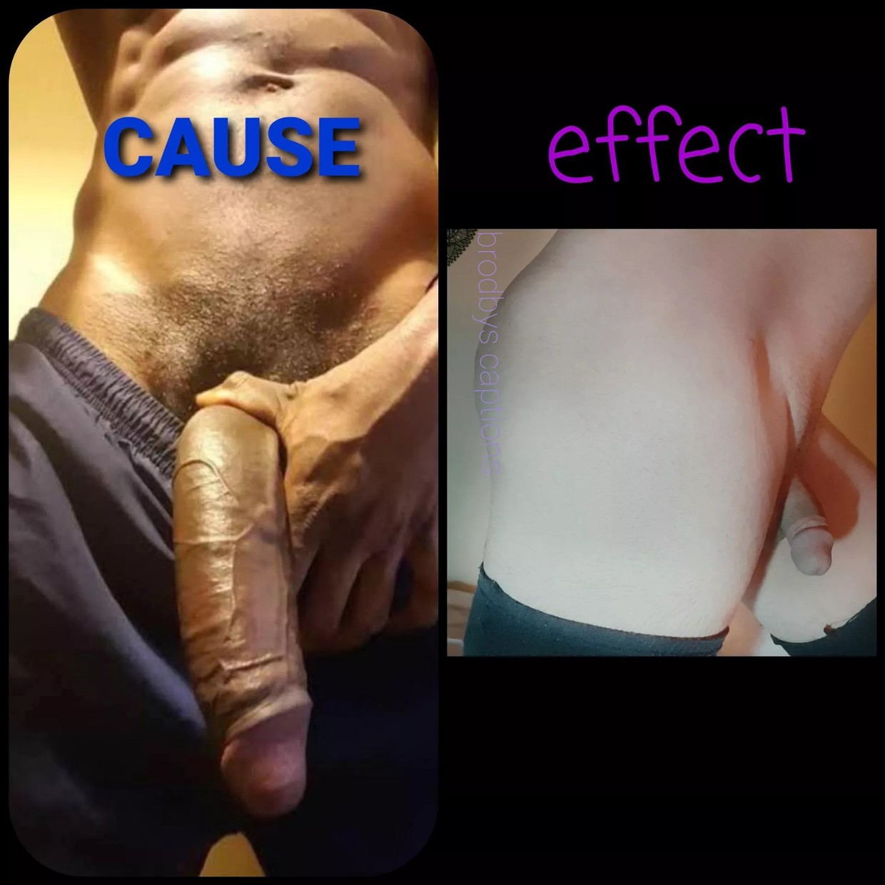 My tiny clit compared to big black cock