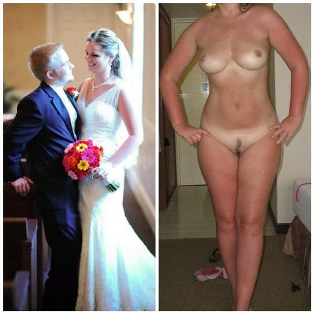 New bride proud of her nude body.