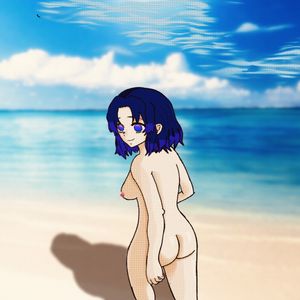 Shinobu on The beach