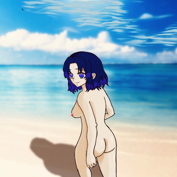Shinobu on The beach