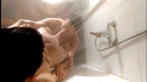 Shower blowjob