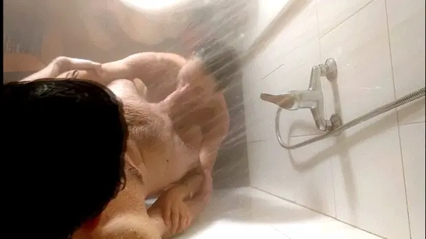 Shower blowjob