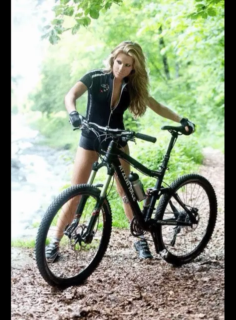 Sexy mountain biker