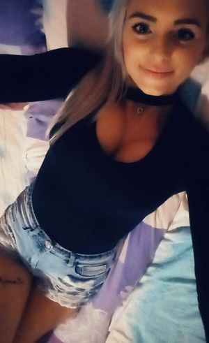 Ola's tits come out through the cleavage