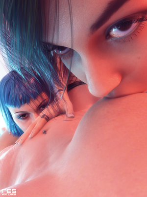 Evelyn and Judy pleasing V.