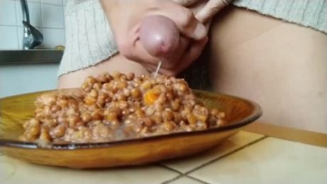 Cum on food