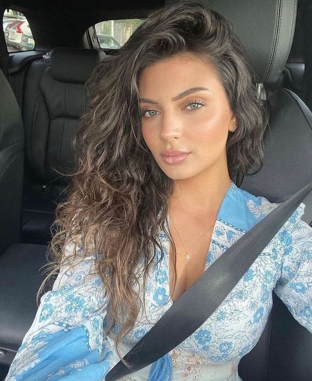 Beautiful woman in a car