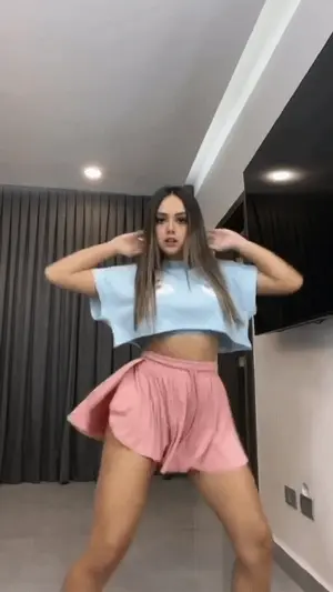 slut with short skirt dances and films herself to send the video to her boyfriend's friend