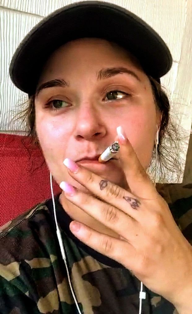 Britt smoking!