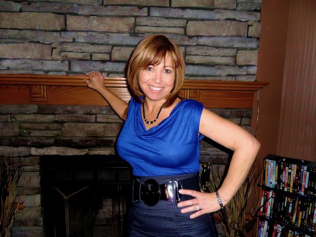 Denise showing off her big tits and the clothes I bought!