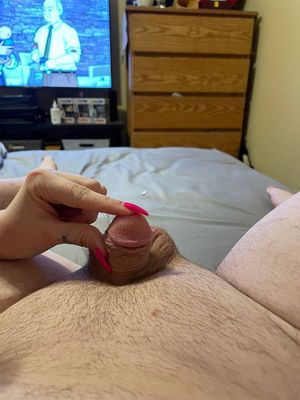 Wifey measuring. Not much longer than her new nails