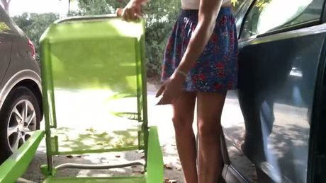 Bold, daring and hot roadside masturbation