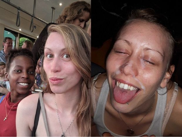 Glazing her face