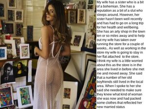 Wife works in sisters shop