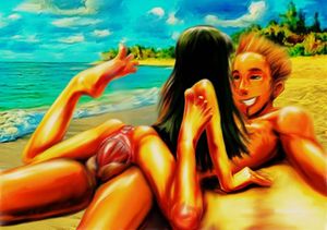 Brunette missionary beach