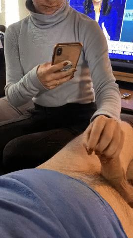 Showing off the cock she owns