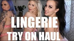 lingerie try on haul with my friends