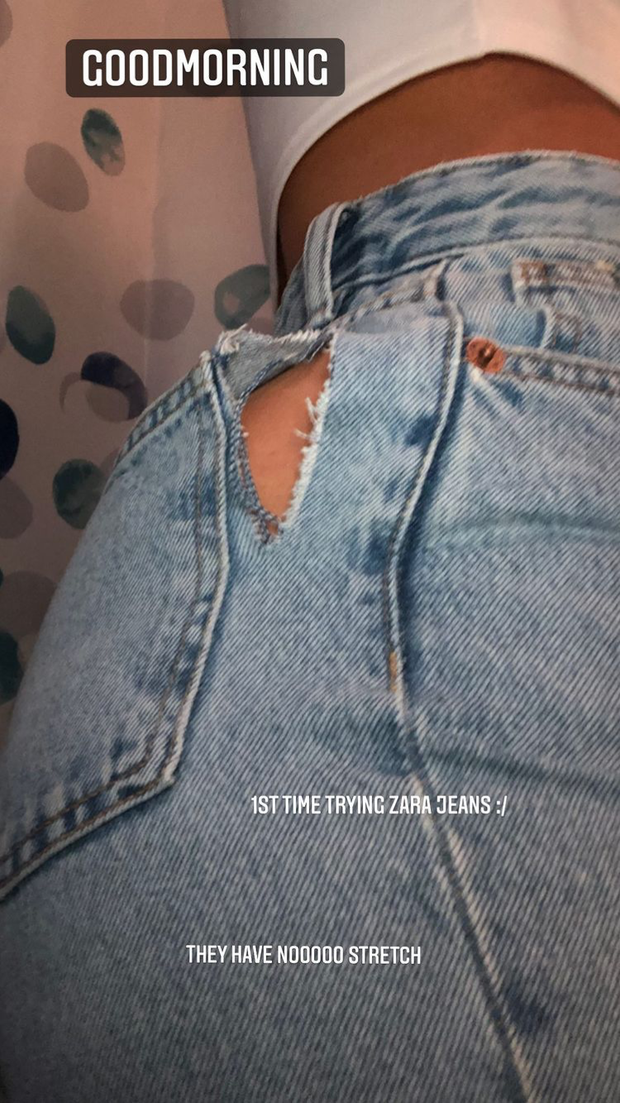fat ass ripped her jeans