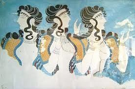 fresco of Minoan women