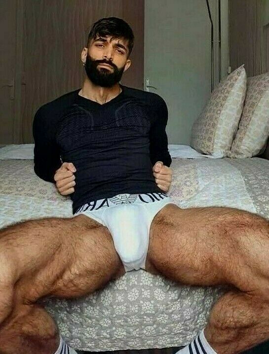 Masculine Male Hairy Legs Thighs Bearded Man Gay Interest Hunk