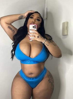 Wetlikekior taking a selfie in SavageXFenty bra and panties