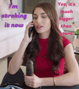 Stroking his big black cock while teasing her little cucky