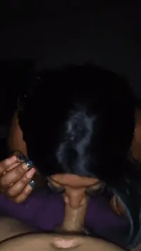 Black slut sucks off a fat white guy