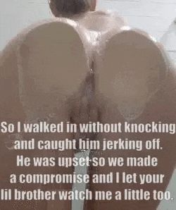 my girlfriend giving my little brother a show after catching him masturbating