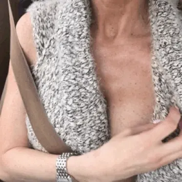 Grandma's hot perky tits flash