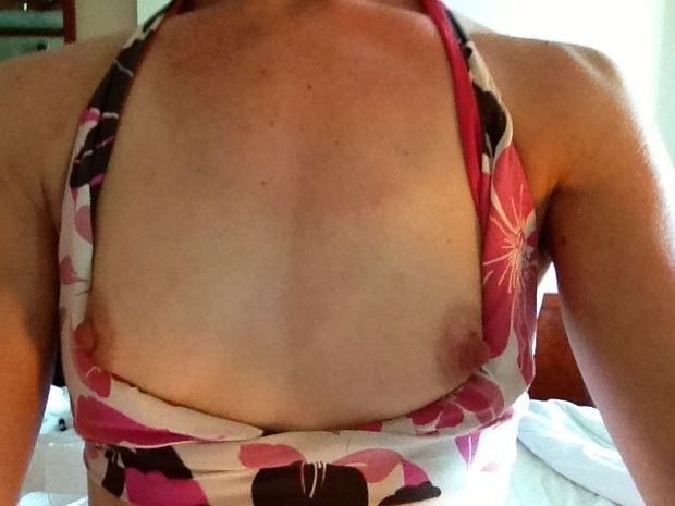 My Mom flashing her tits