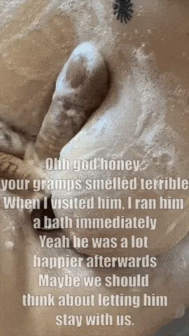 My hotgirlfriend eager to help out gramps during bathtime