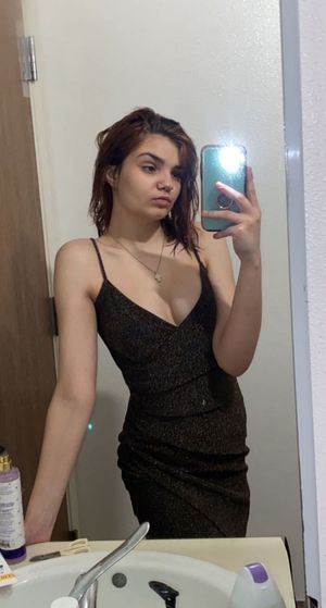 Black dressed hot chick