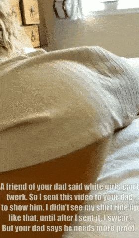 My girlfriend is very proud of her dancing skills and doesn't mind showing dad or his friends