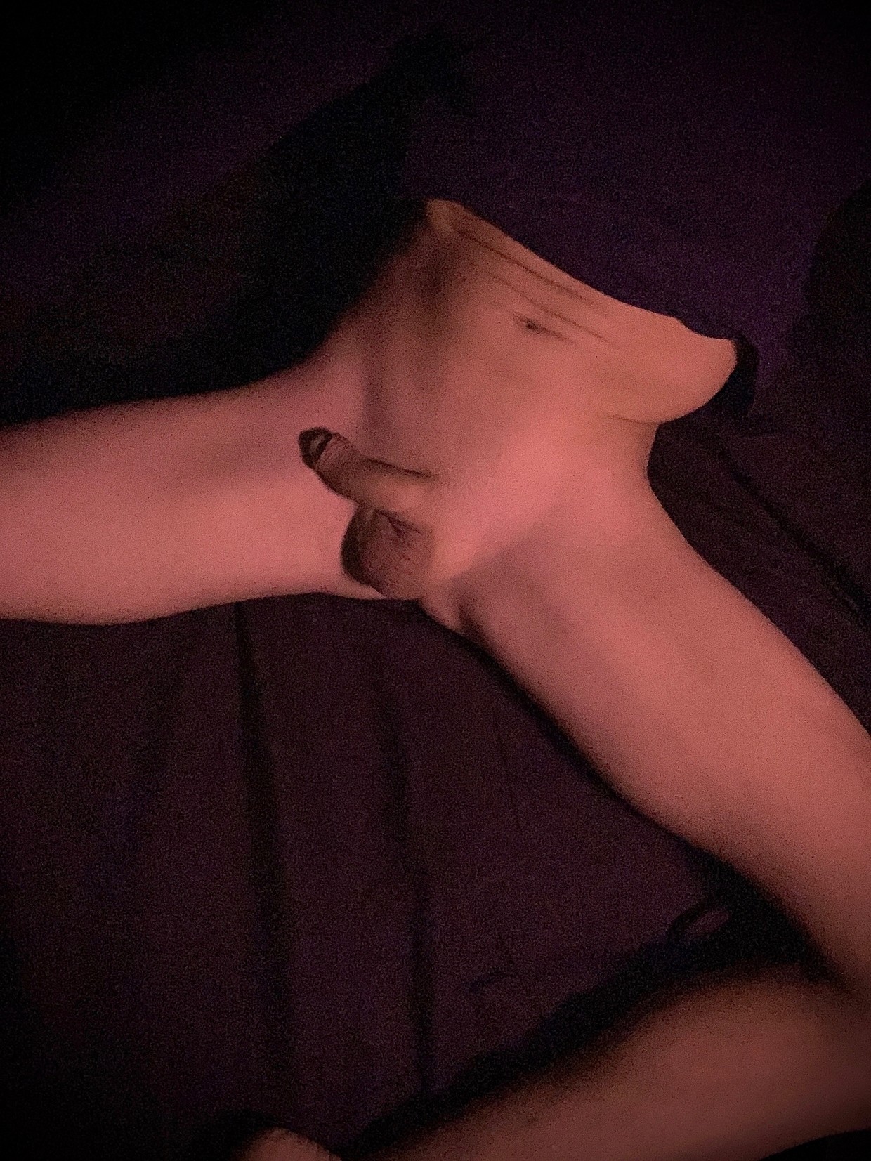 Penis, ballsack, top of the buttcheeks.