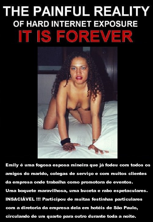 EMILY uma promotora de eventos, casada, que fode com todo mundo que passa perto dela.
