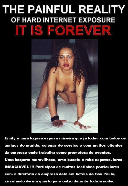 EMILY uma promotora de eventos, casada, que fode com todo mundo que passa perto dela.