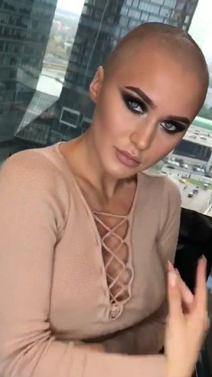 sexy bald woman